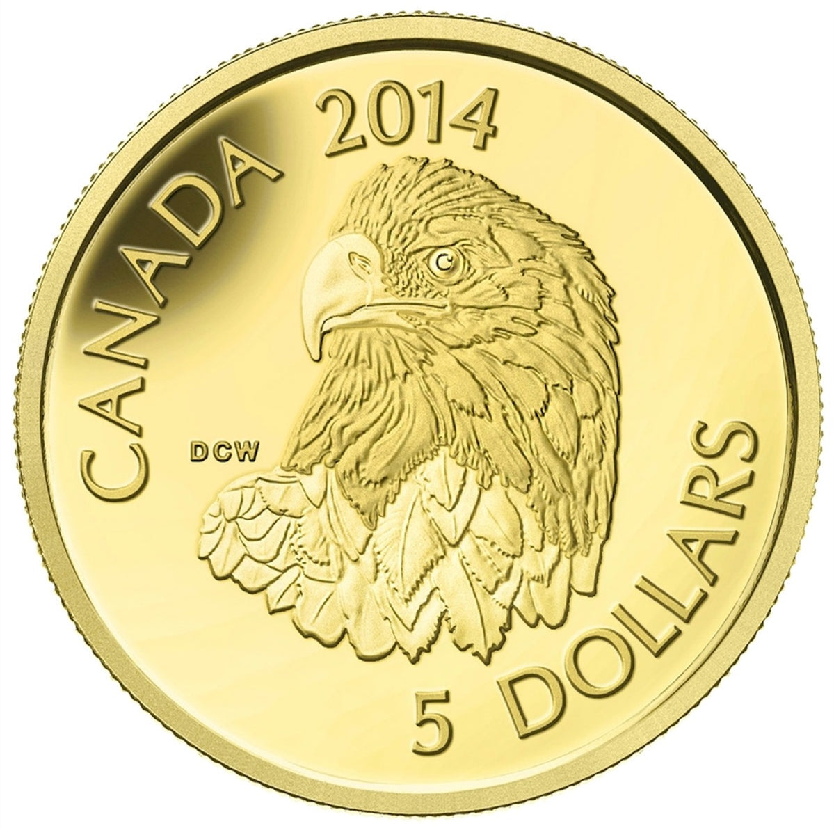 2014 Canada $5 Bald Eagle Pure Gold Coin (TAX Exempt) 130527