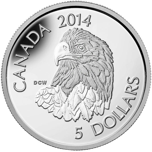 2014 Canada $5 Platinum Coin - Bald Eagle (TAX Exempt)