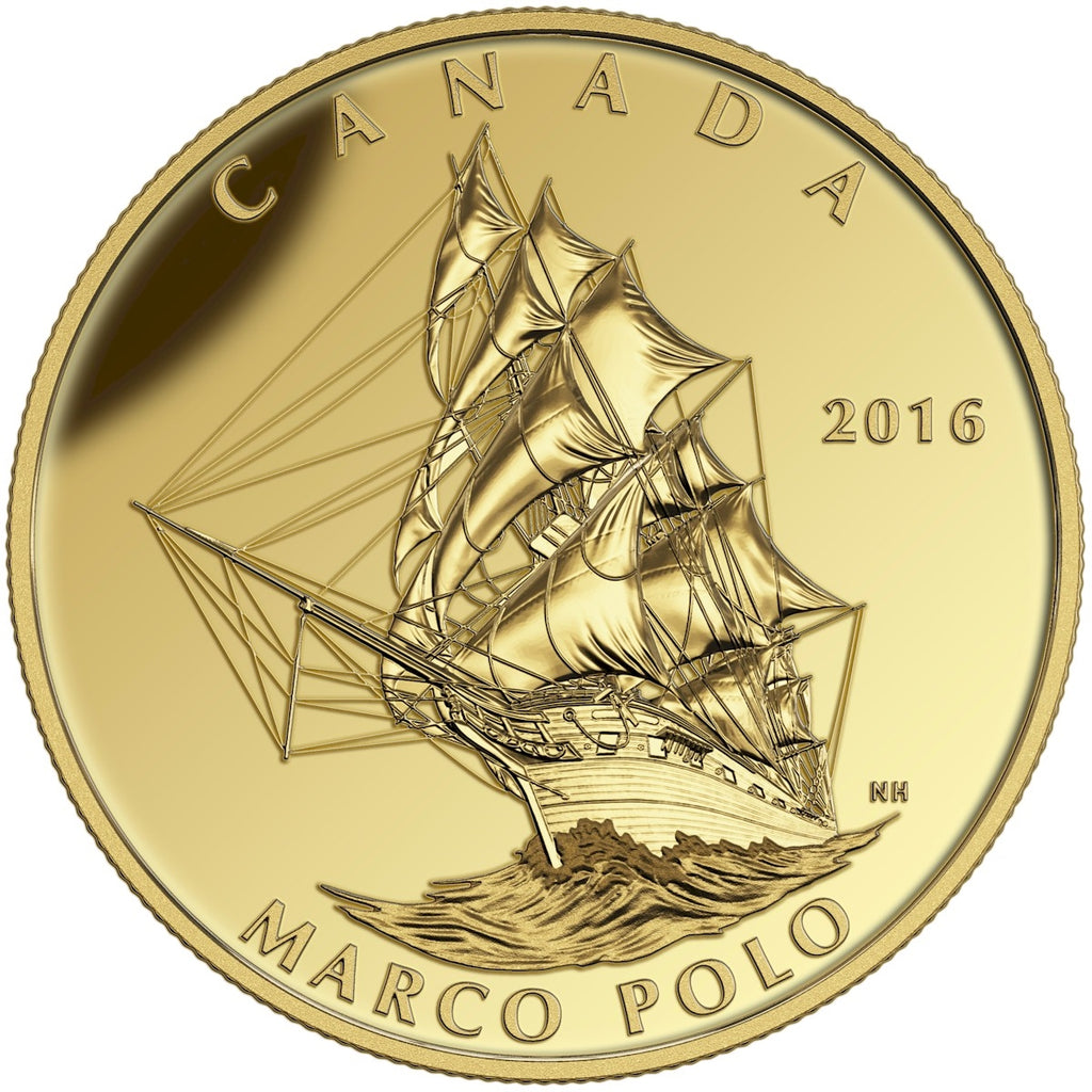 2016 Canada $200 Tall Ships Legacy - Marco Polo Pure Gold (No Tax)