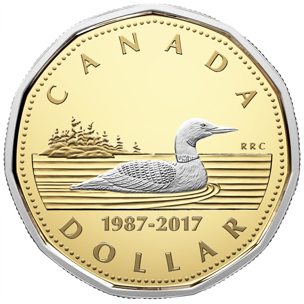 2017 Canada $1 30th Anniversary of the Loonie Pure Gold 2-coin Set (No Tax)