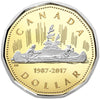 2017 Canada $1 30th Anniversary of the Loonie Pure Gold 2-coin Set (No Tax)