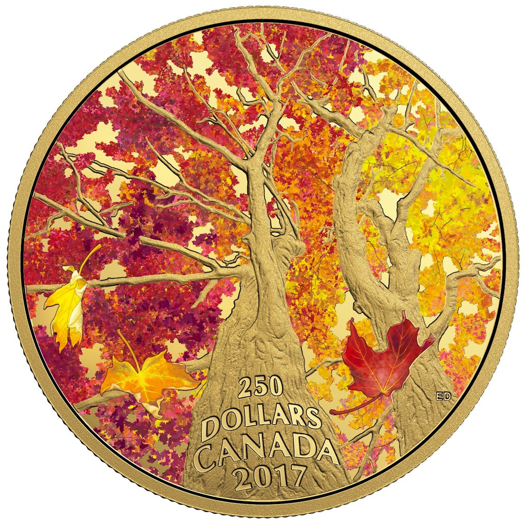 2017 Canada $250 Maple Canopy - Kaleidoscope of Colour Gold (No Tax)