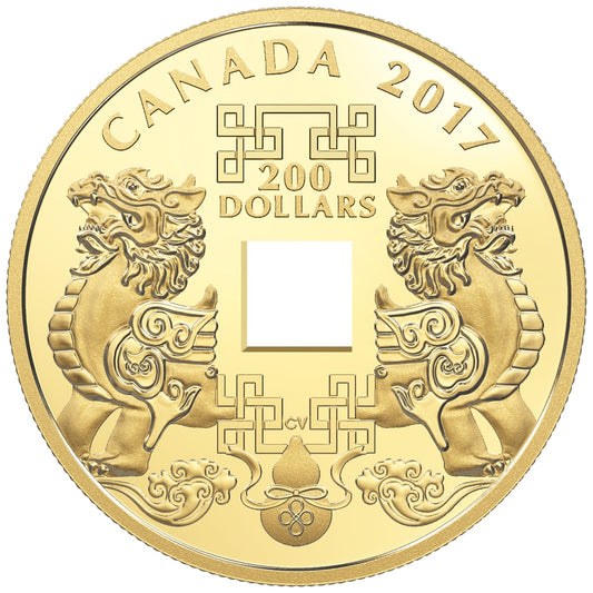 2017 Canada $200 Feng Shui Good Luck Charms 28.25g Pure Gold (No Tax)