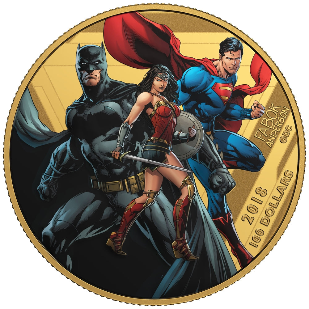 2018 Canada $100 The Justice League - United We Stand 14K Gold