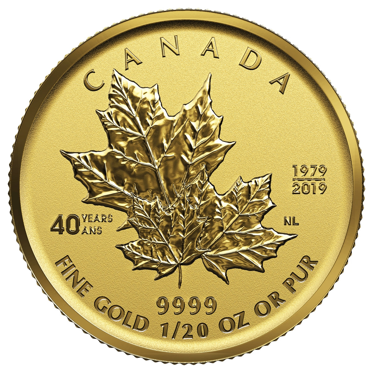 2019 Canada 40th Anniversary of the Gold Maple Leaf Pure Gold Fractional Set (No Tax)