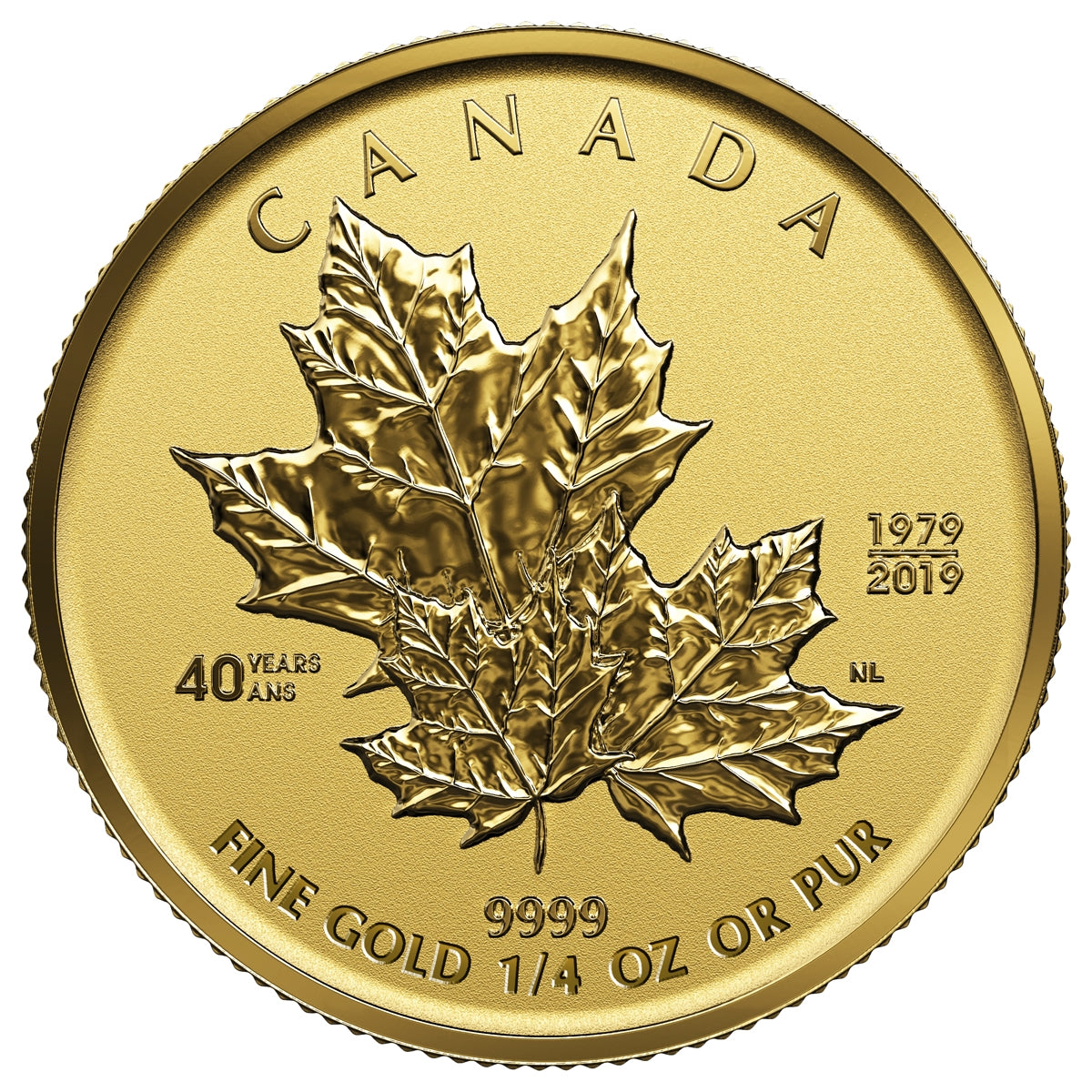 2019 Canada 40th Anniversary of the Gold Maple Leaf Pure Gold Fractional Set (No Tax)