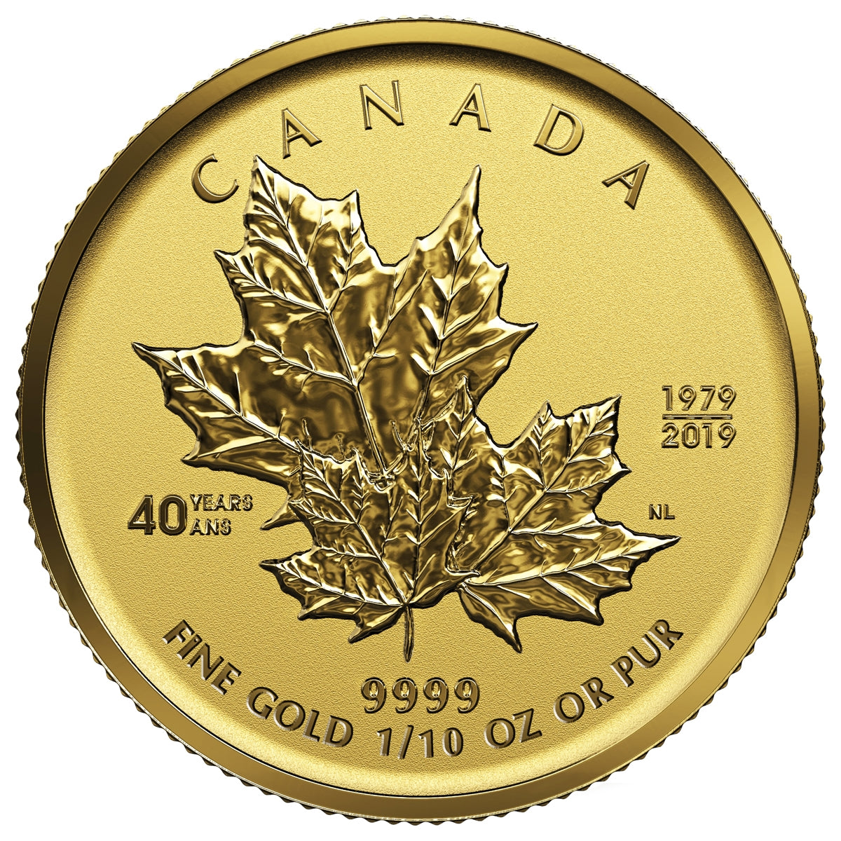 2019 Canada 40th Anniversary of the Gold Maple Leaf Pure Gold Fractional Set (No Tax)