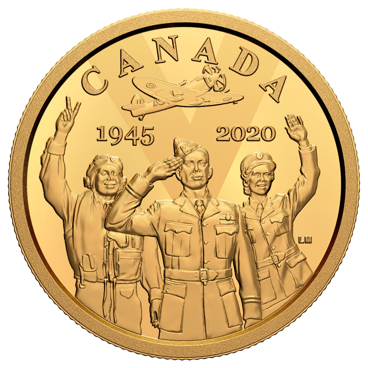 2020 Canada $100 75th Anniversary of V-E Day 14-Karat Gold