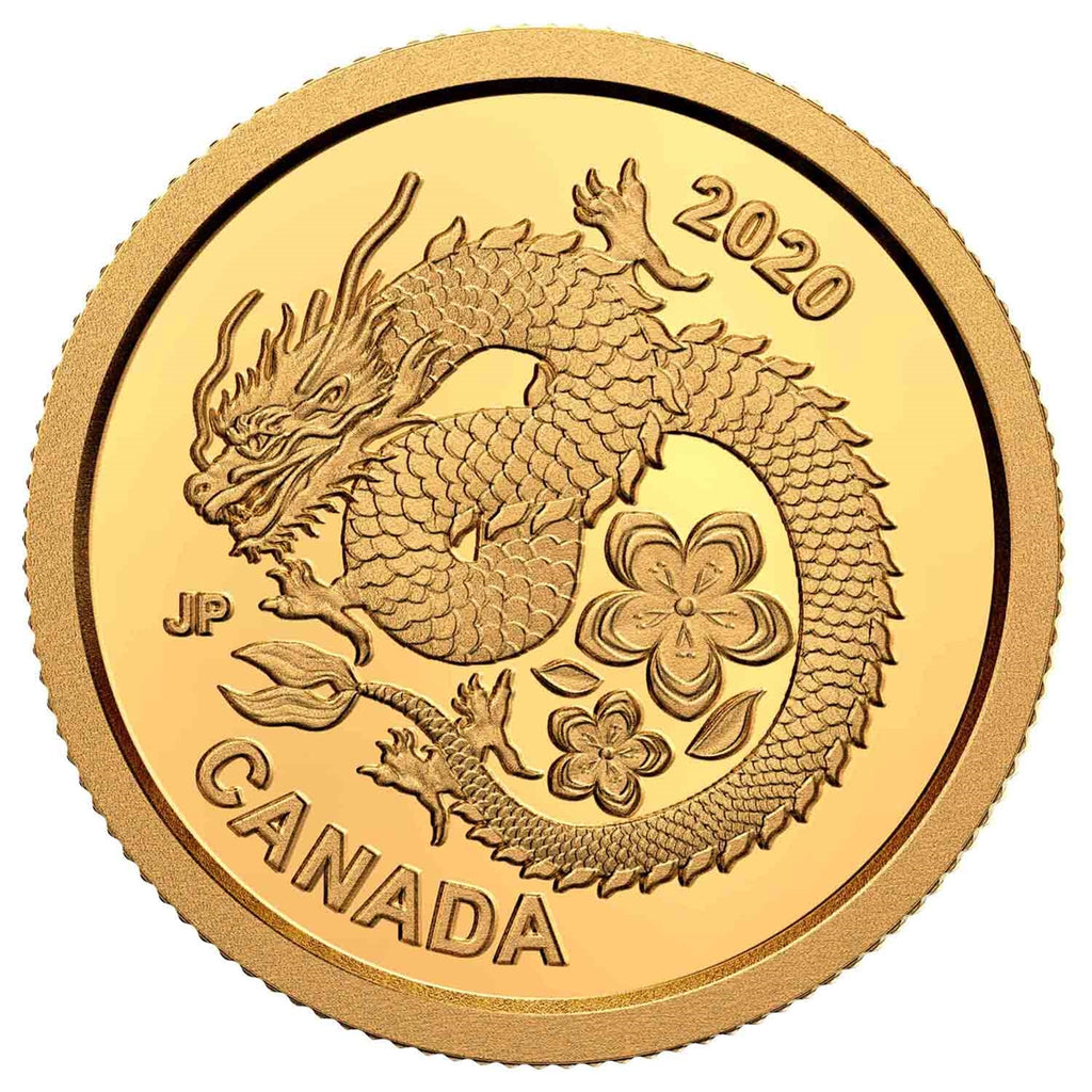 2020 Canada $8 Lucky Flower Dragon Pure Gold (No Tax)