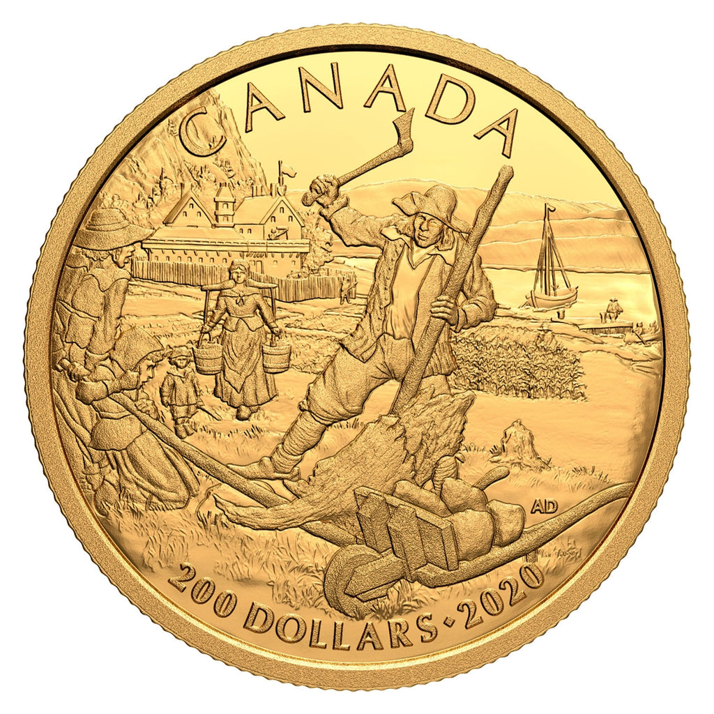 2020 Canada $200 Early Canadian History: New France Pure Gold (No Tax)