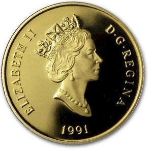 1991 Canada $100 Empress of India 14K Gold Coin