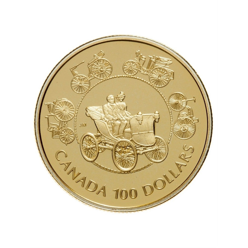 1993 Canada $100 The Horseless Carriage 14K Gold Coin – Colonial Acres ...