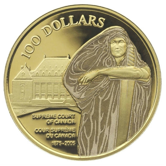 2005 Canada $100 130th Anniversary Supreme Court of Canada 14K Gold