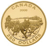 2006 Canada $250 Dog Sled Team 14K Gold