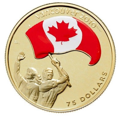 2007 Canada $75 14K Vancouver Olympic - Athlete's Pride Colourized Gold