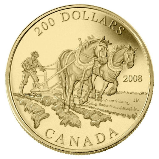 2008 Canada $200 Historical Commerce - Agriculture Trade 22K Gold