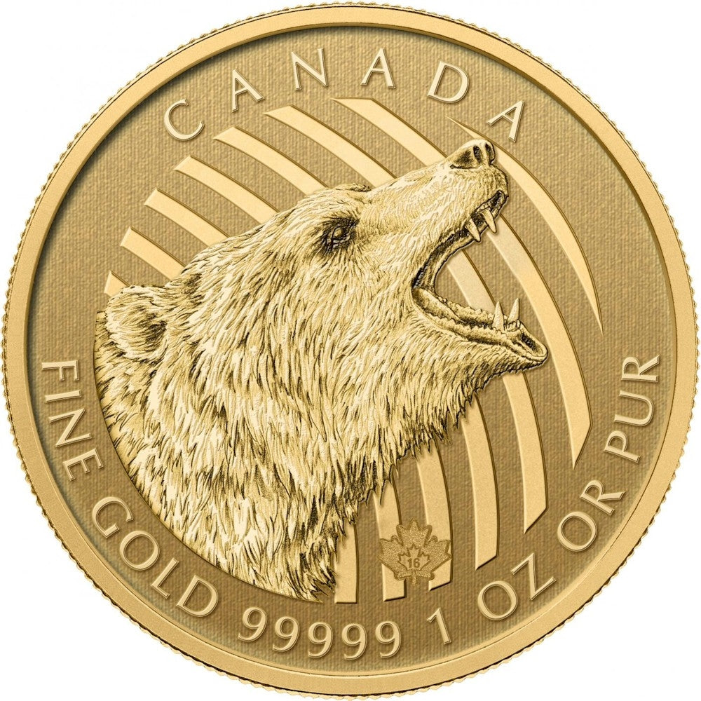 2016 Canada $200 Roaring Grizzly Gold Bullion Coin (TAX Exempt)