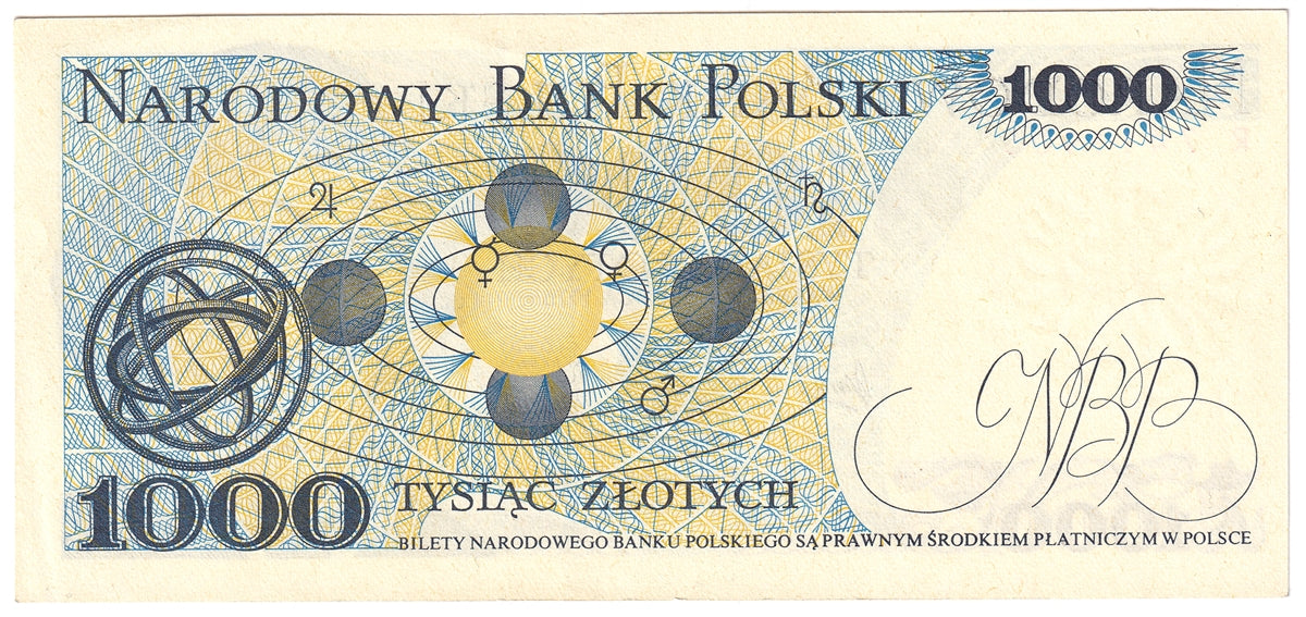 Poland 1975 1,000 Zlotych Note, Pick #146a, AU-UNC