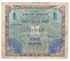 Germany 1944 1 Mark Note, with F, VF