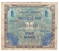 Germany 1944 1 Mark Note, with F, VF