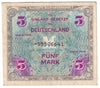 Germany 1944 5 Mark Note, Pick #193d, VF