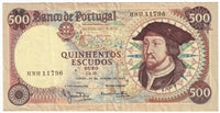 Portugal 1966 500 Escudos Note, Pick #170a, VF-EF