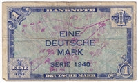 Germany 1948 1 Deutsche Mark Note, Pick #2a Mark F