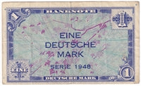 Germany 1948 1 Deutsche Mark Note, Pick #2a, F-VF