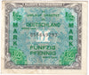 Germany 1944 1/2 Mark Note, Pick #191a, 9 Digit, EF