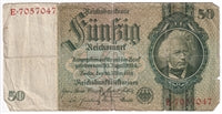 Germany 1933 50 Reichsmark Note, Pick #182a, Circ