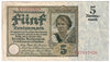 Germany 1926 5 Rentenmark Note, Pick #169, VF