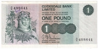 Scotland 1971 Clydesdale Bank 1 Pound Note, SC318a, EF-AU