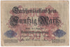 Germany 1914 50 Mark Note, Pick #49b F (L)