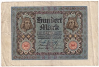 Germany 1920 100 Mark Note, Pick #69a, VF (L)