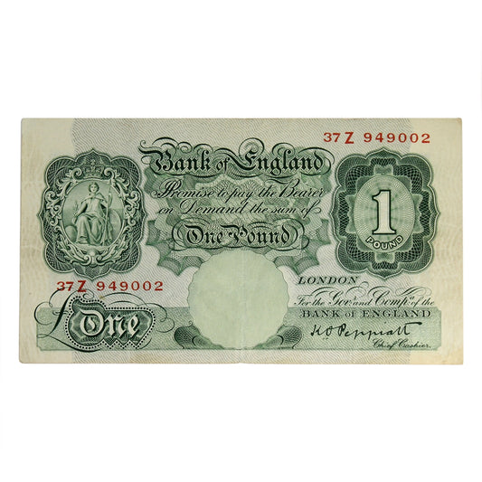 Great Britain 1934 1 Pound Note, BE45d, F-VF