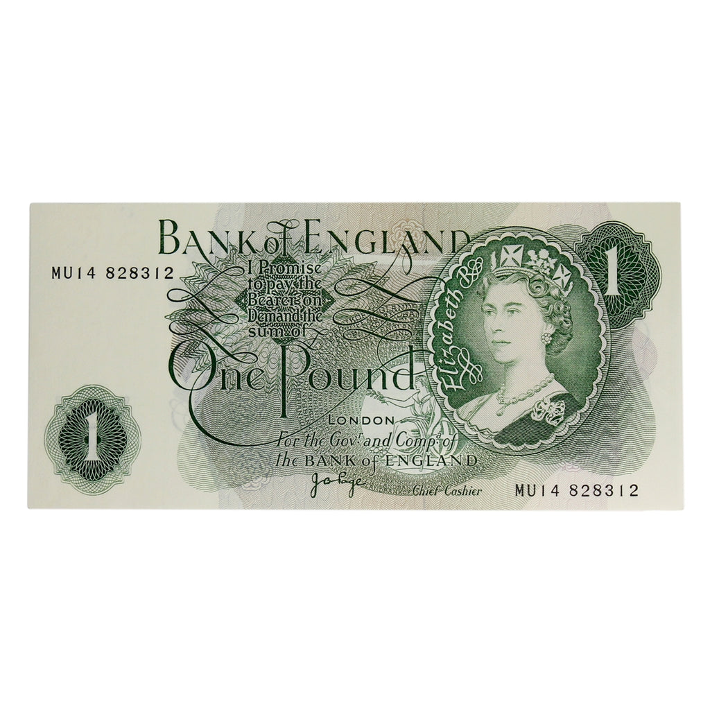 Great Britain 1970- 1 Pound Note, BE82h, MU__, UNC