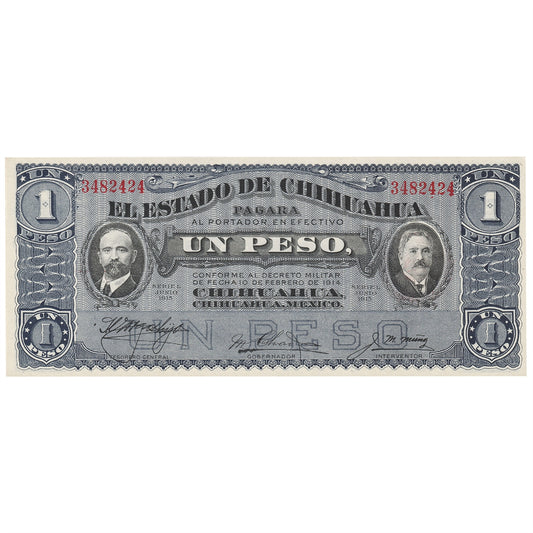 Mexico - Revolutionary 1915 1 Peso Note, Pick #S530e, UNC