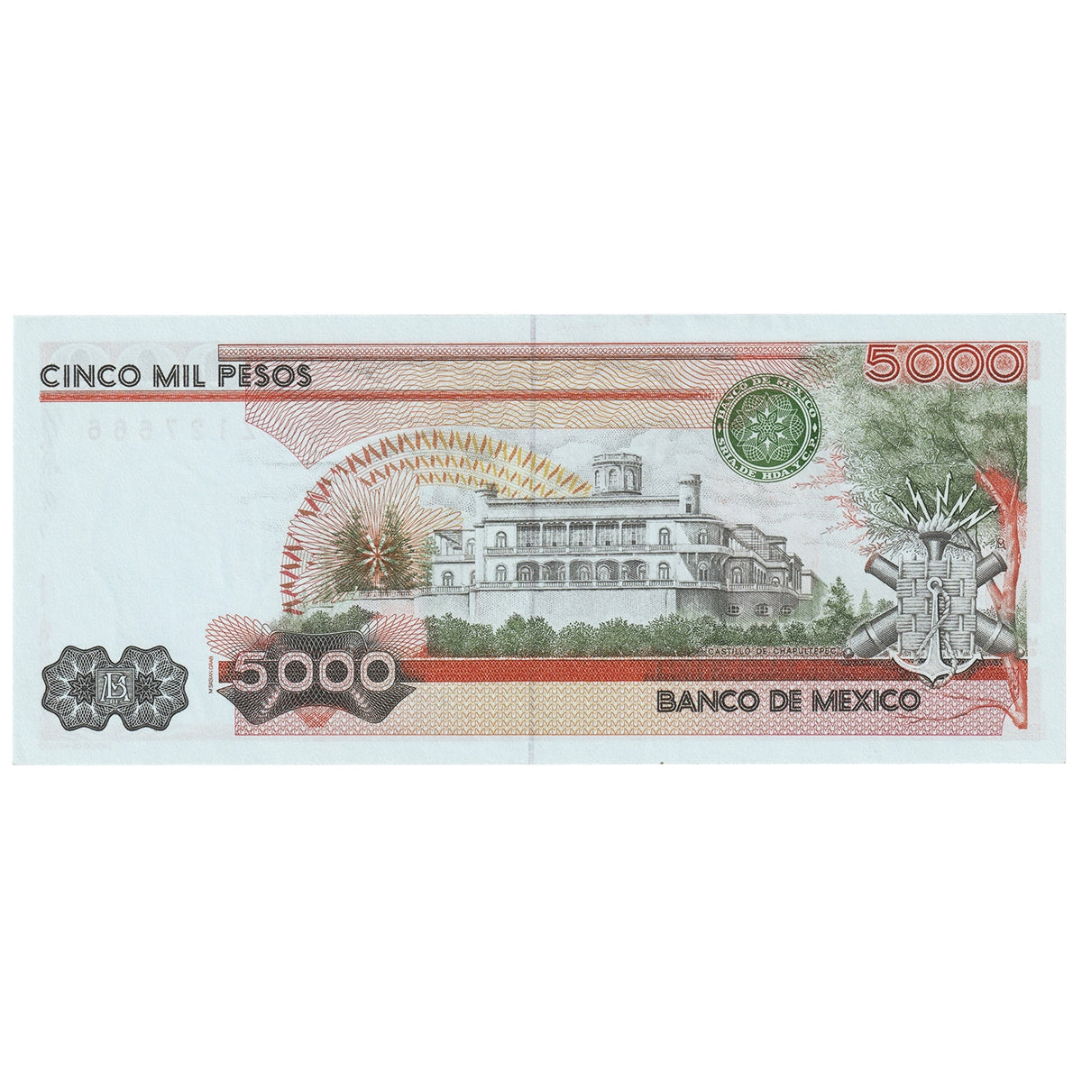 Mexico 1985 5000 Peso Note, Pick #87, UNC