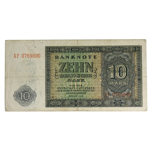 Germany 1948 10 Deutsche Mark Note, Pick #12b, F-VF