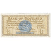 Scotland 1967 Bank of Scotland 1 Pound Note, Pick #105b,VF