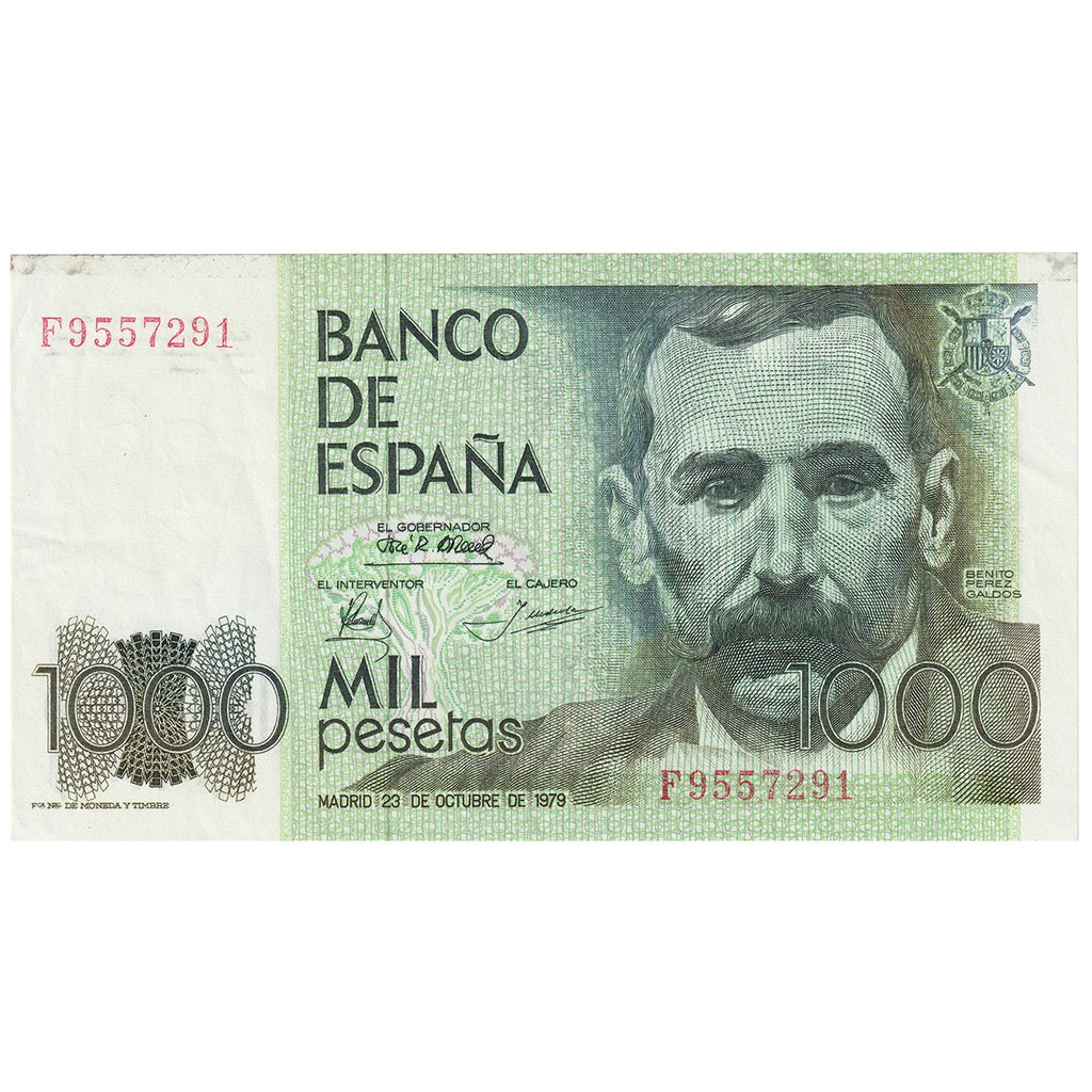 Spain 1979 1000 Pesetas Note, Pick #158, VF-EF