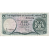 Scotland 1975 Royal Bank of Scotland 1 Pound Note, Pick 336a, VF