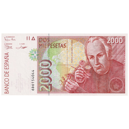 Spain 1992 2000 Pesetas Note, Pick #164, UNC