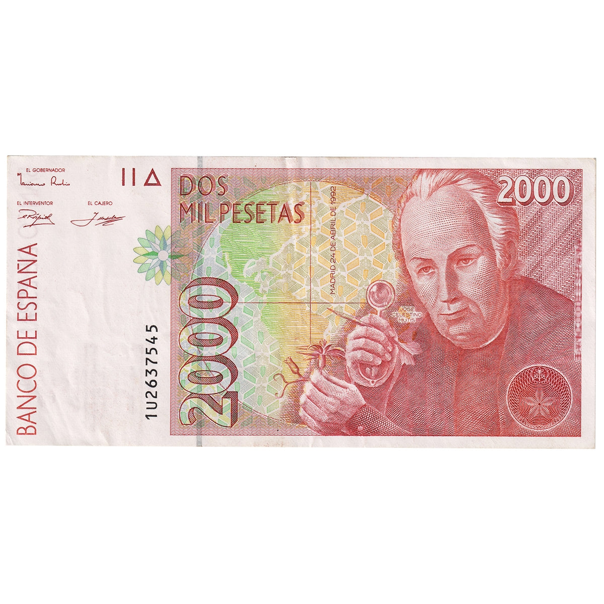 Spain 1992 2000 Pesetas Note, Pick #164, EF