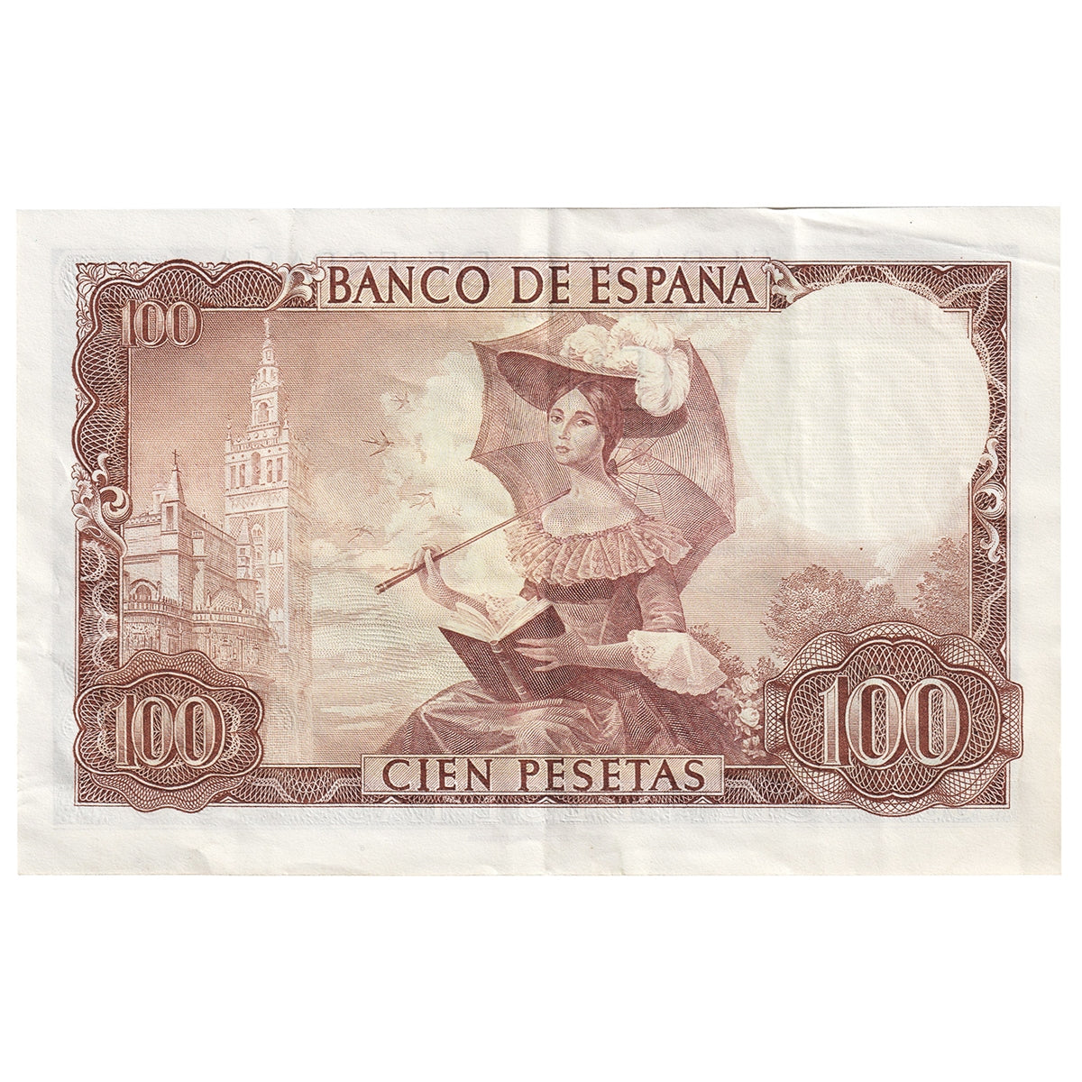 Spain 1965 100 Pesetas Note, Pick #150, EF