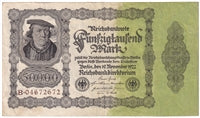 Germany 1922 50,000 Mark Note, Pick #79, VF (L)