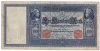 Germany 1909 100 Mark Note, Pick #38, VF (L)