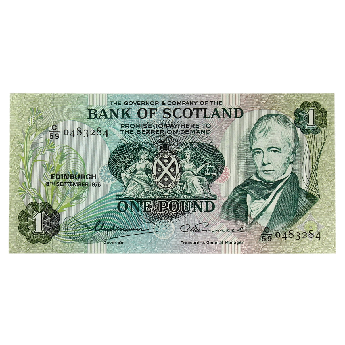 Scotland 1976 Bank of Scotland 1 Pound Note, SC109c, VF-EF