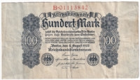 Germany 1922 100 Mark Note, Pick #175, VF (L)