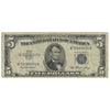 USA 1953 $5 Note, FR #1532, Priest-Humphrey, Silver Certificate, CIRC